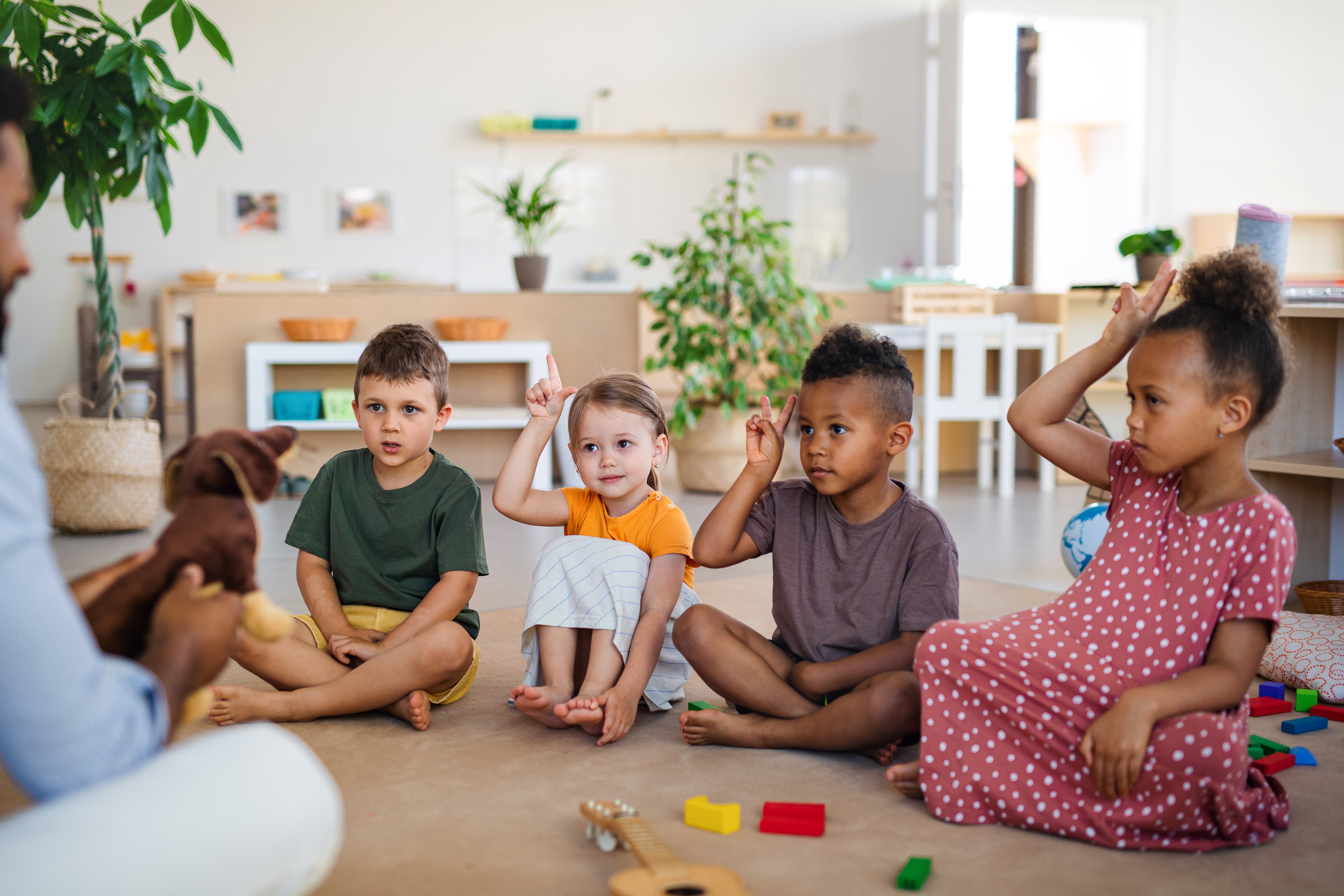 toddlers in preschool room